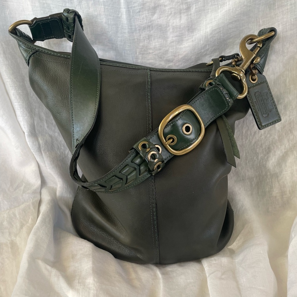 Coach XL 11423 Bleeker Tattersall Glass 💚 Green